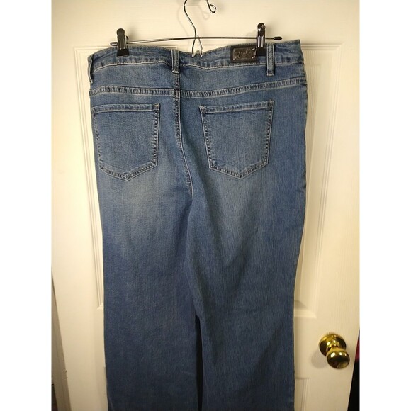 Earl Jeans Woman 16 Flare Medium Denim Casual 5 Pocket Norm Core - Picture 11 of 12